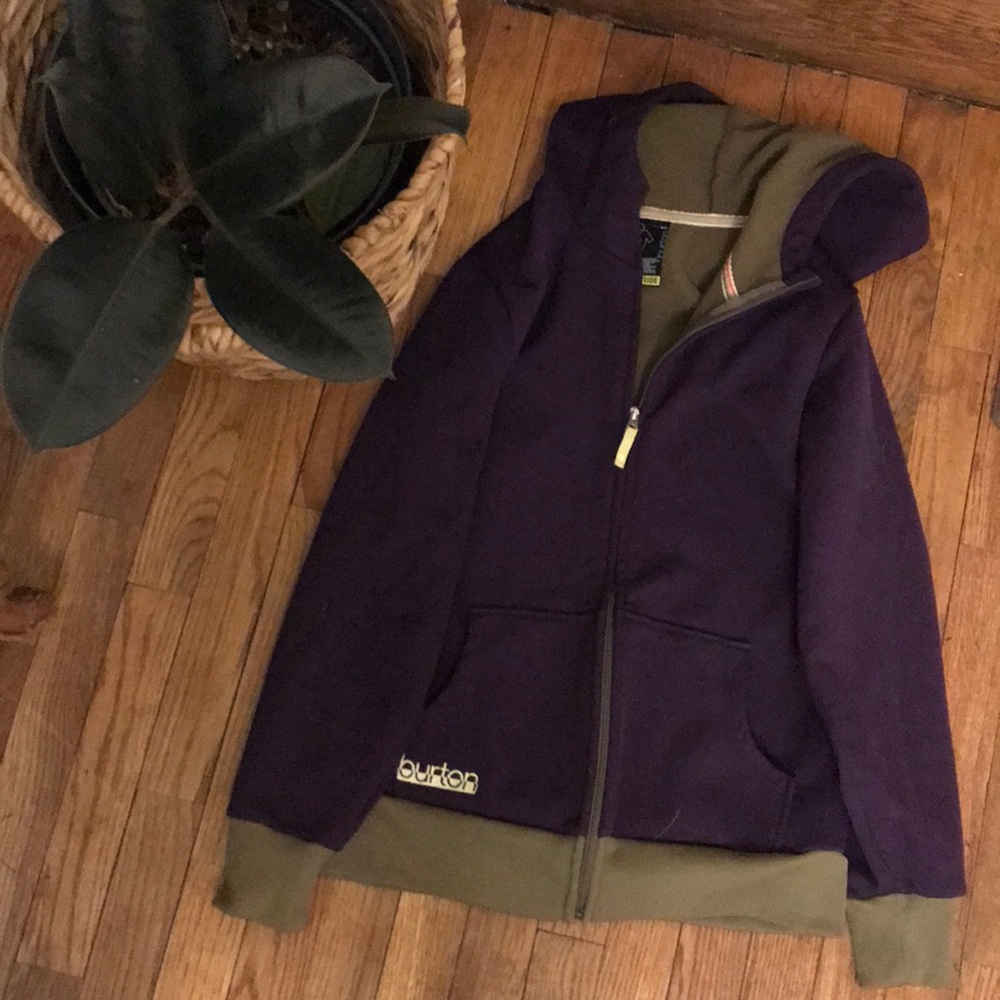 Burton Zip Up Sweatshirt Purple & Green